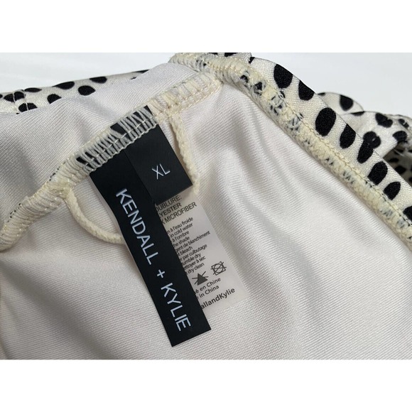 Kendall + Kylie One shoulder Top, Bottom Animal Dot Print Bikini Sz. XL Mob Wife - Picture 11 of 12